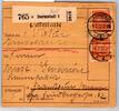 Deutsches Reich 189 auf Paketkarte -