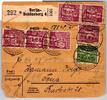 Deutsches Reich 162, 164, 165, 167 auf Paketkarte -