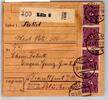 Deutsches Reich 187, 191 auf Paketkarte -