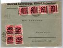 Deutsches Reich 295 auf Brief Mehrfachfrankatur -