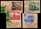 Deutsches Reich Deutsches Reich 739-742 gestempelt auf Briefstück mit Messe-Stempel MiNr. 739-742 gestempelt auf Briefstück mit Messe-Stempel -