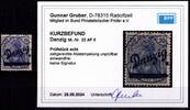 Danzig Danzig 23 AF II gestempelt neuer Kurzbefund Gruber BPP MiNr. 23 AF II gestempelt neuer Kurzbefund Gruber BPP -