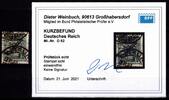Deutsches Reich Dienstmarken Deutsches Reich Dienstmarken 82 gestempelt Kurzbefund Weinbuch BPP MiNr. 82 gestempelt Kurzbefund Weinbuch BPP -