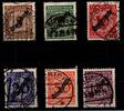 Deutsches Reich Dienstmarken D 99-104 gestempelt -