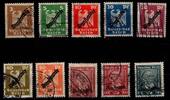 Deutsches Reich Dienstmarken D 105-113 gestempelt -