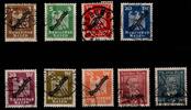 Deutsches Reich Dienstmarken D 105-113 gestempelt -