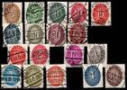 Deutsches Reich Dienstmarken D 114-131 gestempelt -
