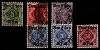 Deutsches Reich Dienstmarken D 52-56 gestempelt -
