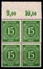 Alliierte Besetzung Alliierte Besetzung 922 c P OR ndgz postfrisch 4er Block, geprüft Arge MiNr. 922 c P OR ndgz postfrisch 4er Block, geprüft Arge -