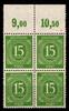 Alliierte Besetzung Alliierte Besetzung 922 b P OR dgz postfrisch 4er Block, geprüft Arge MiNr. 922 b P OR dgz postfrisch 4er Block, geprüft Arge -