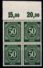 Alliierte Besetzung Alliierte Besetzung 932 b P OR ndgz postfrisch 4er Block, geprüft Arge MiNr. 932 b P OR ndgz postfrisch 4er Block, geprüft Arge -