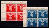 DDR DDR 284-285 postfrisch einheitlich im Eckrandviererblock MiNr. 284-285 postfrisch einheitlich im Eckrandviererblock -