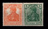 Deutsches Reich Deutsches Reich W 6 ab mit Falz MiNr. W 6 ab mit Falz -