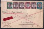    Deutsches Reich 540-543 auf Brief als Mischfrankatur Eilbote Express 