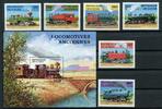 Guinea Guinea 1659-1664 + BL 512 postfrisch Eisenbahn Lokomotive MiNr. 1659-1664 + BL 512 postfrisch Eisenbahn Lokomotive -