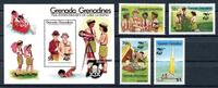 Grenada/Grenadinen Grenada/Grenadinen 667-670 + Block 94 postfrisch Pfadfinder MiNr. 667-670 + Block 94 postfrisch Pfadfinder -