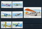 Guinea Guinea 1539-1544, Block 496 postfrisch Flugzeuge MiNr. 1539-1544, Block 496 postfrisch Flugzeuge -