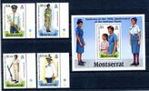 Montserrat Montserrat 736-739 + Block 51 postfrisch Uniformen MiNr. 736-739 + Block 51 postfrisch Uniformen -