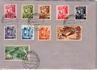   Saarland 206-225 auf 2 Briefen gestempelt Losheim Saar  25,00 EUR  Excl. 1,50 EUR Verzending
