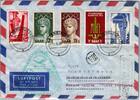   Saarland 368, 371-72 u.a. auf Brief als Mischfrankatur Luftpost  10,00 EUR  Excl. 1,50 EUR Verzending