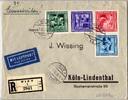   &Ouml;sterreich 628-631 auf Brief Einschreiben Luftpost Satzbrief  8,00 EUR  Excl. 1,50 EUR Verzending