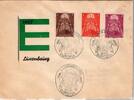   Luxemburg 572-574 als Ersttagsbrief CEPT 1957  10,00 EUR  Excl. 1,50 EUR Verzending