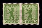 SBZ  SBZ 1 A VIII, 1 A XIV gestempelt 2 Plattenfehler im waag. Paar MiNr... 4,00 EUR  Excl. 1,50 EUR Verzending