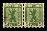 SBZ  SBZ 1 A III, 1 A IV gestempelt 2 Plattenfehler im waag. Paar MiNr. ... 4,00 EUR  Excl. 1,50 EUR Verzending