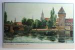 AK Konstanz Rheintorturm Künstlerkarte ungebraucht -