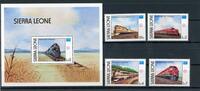 Sierra Leone Sierra Leone 892-895+Block46 postfrisch Eisenbahn MiNr. 892-895+Block46 postfrisch Eisenbahn -
