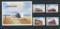 Sierra Leone Sierra Leone 892-895 + Block 46 postfrisch Eisenbahn MiNr. 892-895 + Block 46 postfrisch Eisenbahn -