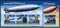 Guinea Guinea 10129-10131 + Bl 2309 postfrisch Zeppelin MiNr. 10129-10131 + Bl 2309 postfrisch Zeppelin -