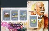 Guinea Guinea 10817-10820 + Bl 2459 postfrisch Zeppelin MiNr. 10817-10820 + Bl 2459 postfrisch Zeppelin -