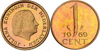 Nederland 1 Cent 1969. Vis KONINGIN JULIANA 1948-1980 Prof. L.O. Wenckebach 1 Cent 1969 PP