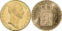 Nederland 5 Gulden 1843 Koning Willem II 1840-1849 Zeer zeldzaam J.P. Schouberg 5 Gulden 1843 vz