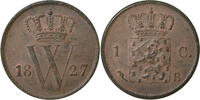 Nederland 1 Cent 1827 1 Cent 1827 B Koning Willem I 1815–1840 vz / FDC 400,00 EUR  Excl. 8,95 EUR Verzending