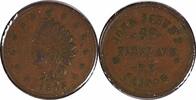 US Token 1863 Civil War Token Store Card New York NY-630-BM/1010 EF Uncertified -