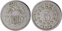 US Nickel 1868 Rev 68 Shield Nickel Var 1 FS-901 VF Uncertified None -