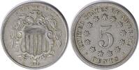 US Nickel 1868 Rev 68 Shield Nickel Var 1 FS-901 Choice EF Uncertified None -