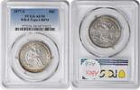 US Half Dollar 1877-S Liberty Seated Half Dollar Type 1 RPM WB-8 AU50 PCGS -