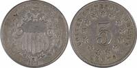 US Nickel 1872 Shield Nickel VF Uncertified #222 None -
