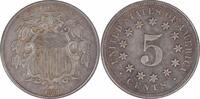 US Nickel 1868 Shield Nickel EF Uncertified #1136 None -