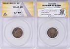 US Dime 1864-S Liberty Seated Silver Dime EF40 ANACS None -
