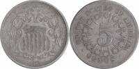 US Nickel 1866 Shield Nickel Rays VF Uncertified #149 None -