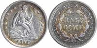 US Half Dime 1858 Liberty Seated Silver Half Dime AU Uncertified #158 None -