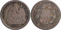 US Half Dime 1856 Liberty Seated Silver Half Dime F Uncertified None -