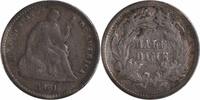 US Half Dime 1861 Liberty Seated Silver Half Dime F Uncertified None -