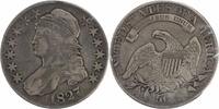 US Half Dollar 1827 Bust Silver Half Square Base O-139 Choice VF Uncertified #919 None -