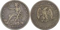 US Dollar 1877-S Trade Silver Dollar VF Uncertified #933 None -