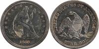 US Quarter 1865 Liberty Seated Silver Quarter AU Uncertified #1043 None -